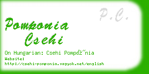 pomponia csehi business card